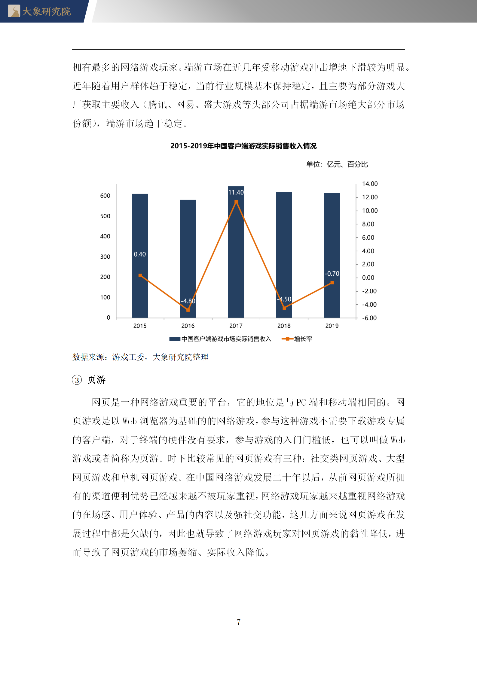 【大(dà)象研究院】2020年中國網絡遊戲行業概覽