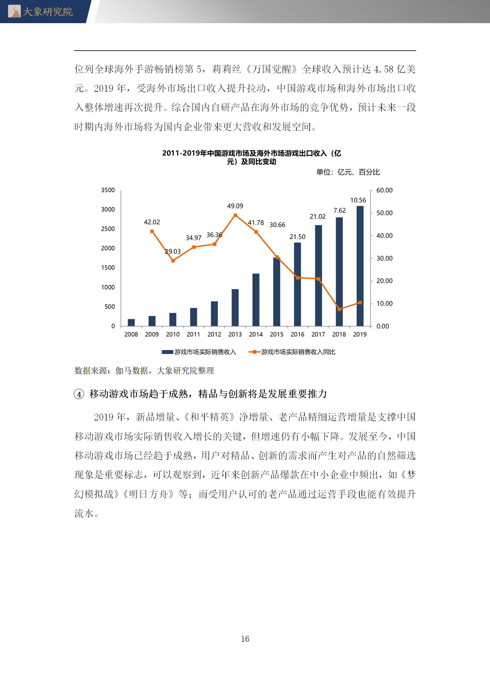 【大(dà)象研究院】2020年中國網絡遊戲行業概覽