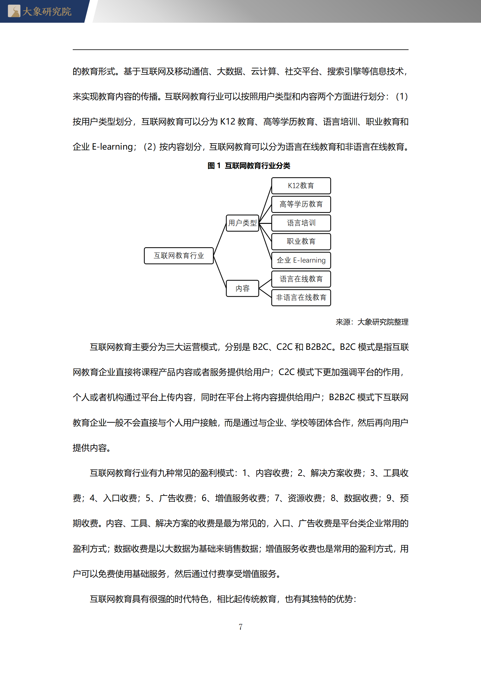 【大(dà)象研究院】2020年中國互聯網教育行業概覽